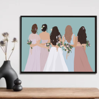 abstract portret bruiloft