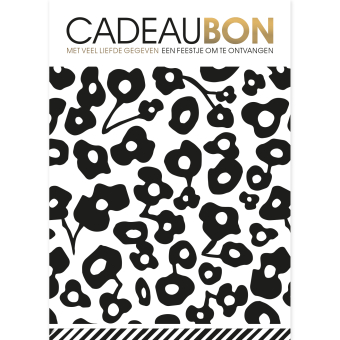 Cadeaubon wild flower zwart/wit