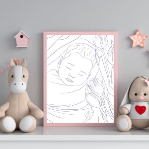 Lijnportret baby Lijnportret baby