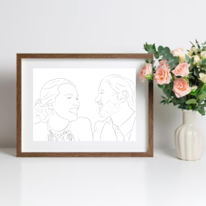Lijnportret bruiloft Lijnportret bruiloft