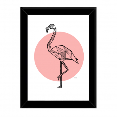 Geometrisch flamingo